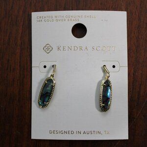 Kendra Scott Elle Shell Drop Earrings NWT